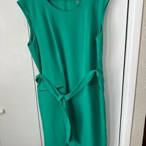 Kasper Teal Sleeveless Midi Dress